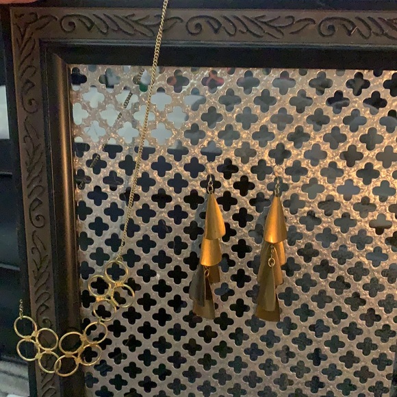 Gold filled long dangle earrings - Picture 1 of 5